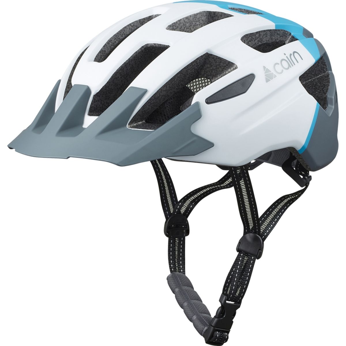 Cairn Prism XTR II, cykelhjelm, hvid/blå