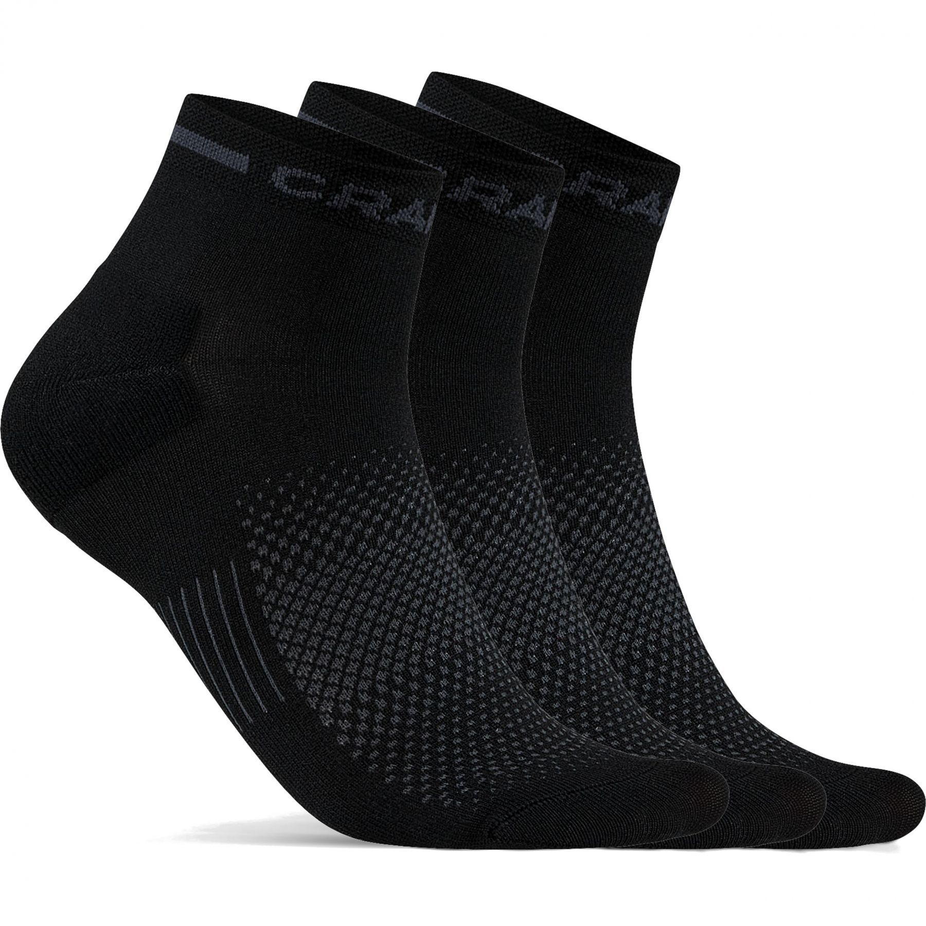 Craft CORE Dry Mid Sokker 3 Par - Sort