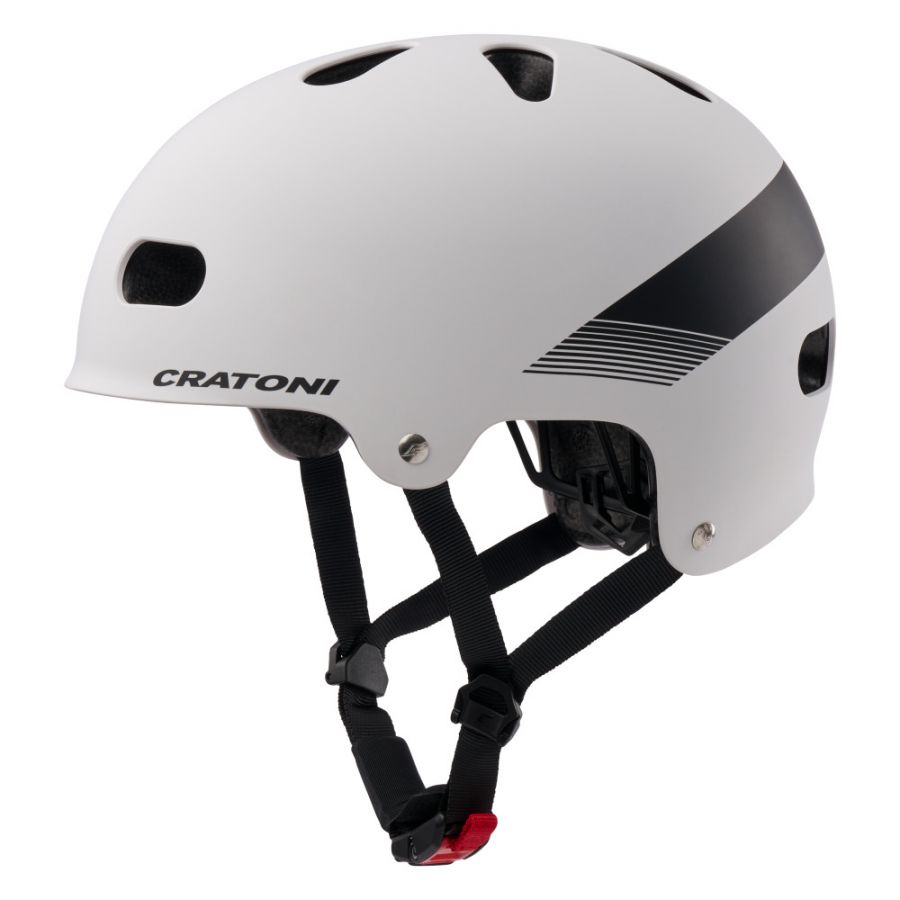 Cratoni C-Mate JR, cykelhjelm, mat hvid/sort