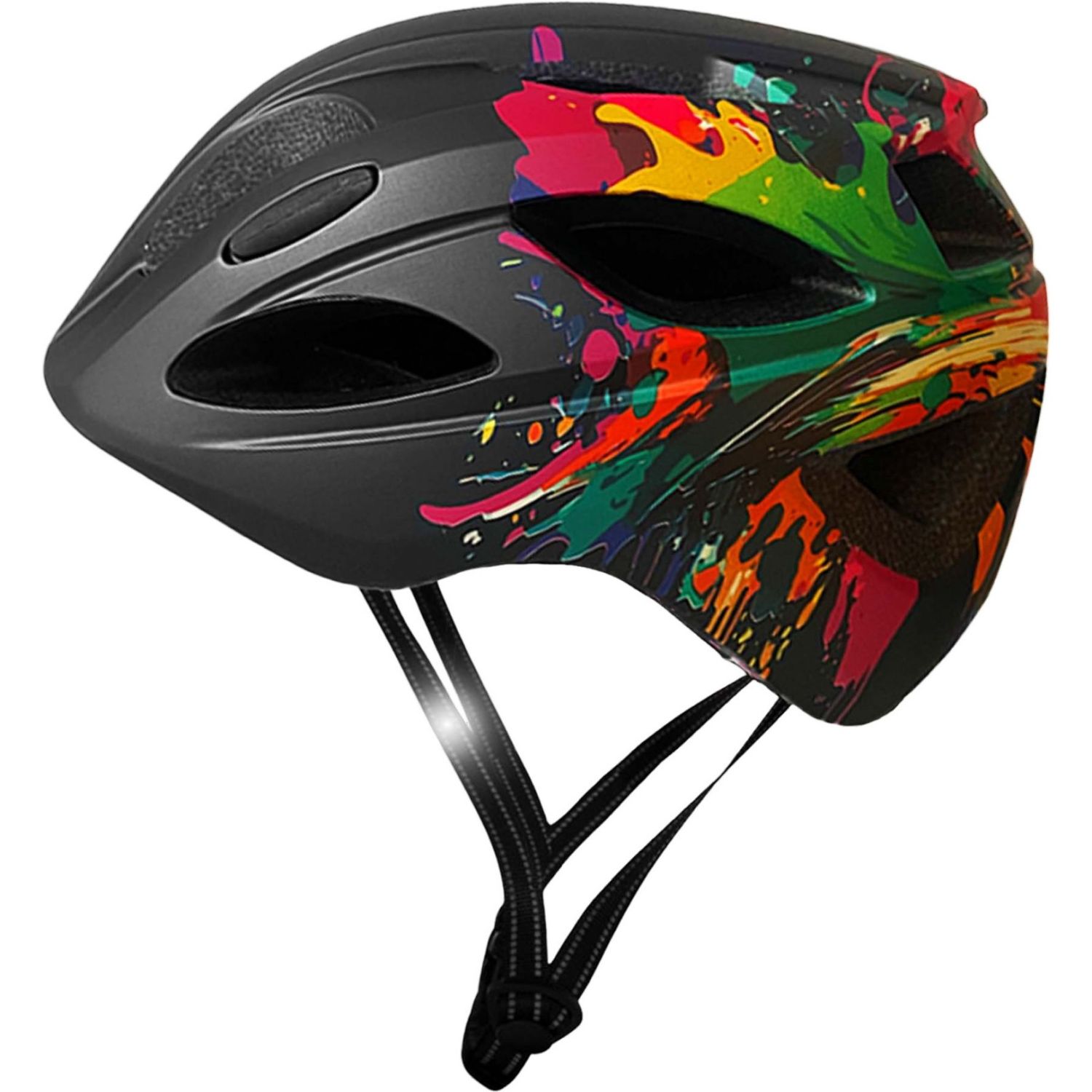 Crazy Safety Cool Splash, cykelhjelm, junior, sort