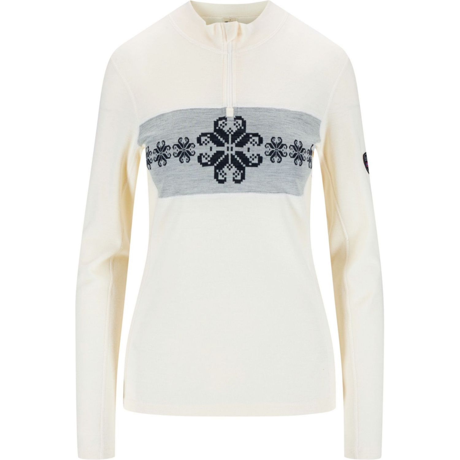Produktfoto: Dale of Norway Falkeberg Baselayer Half zip, skiundertøj, dame, hvid
