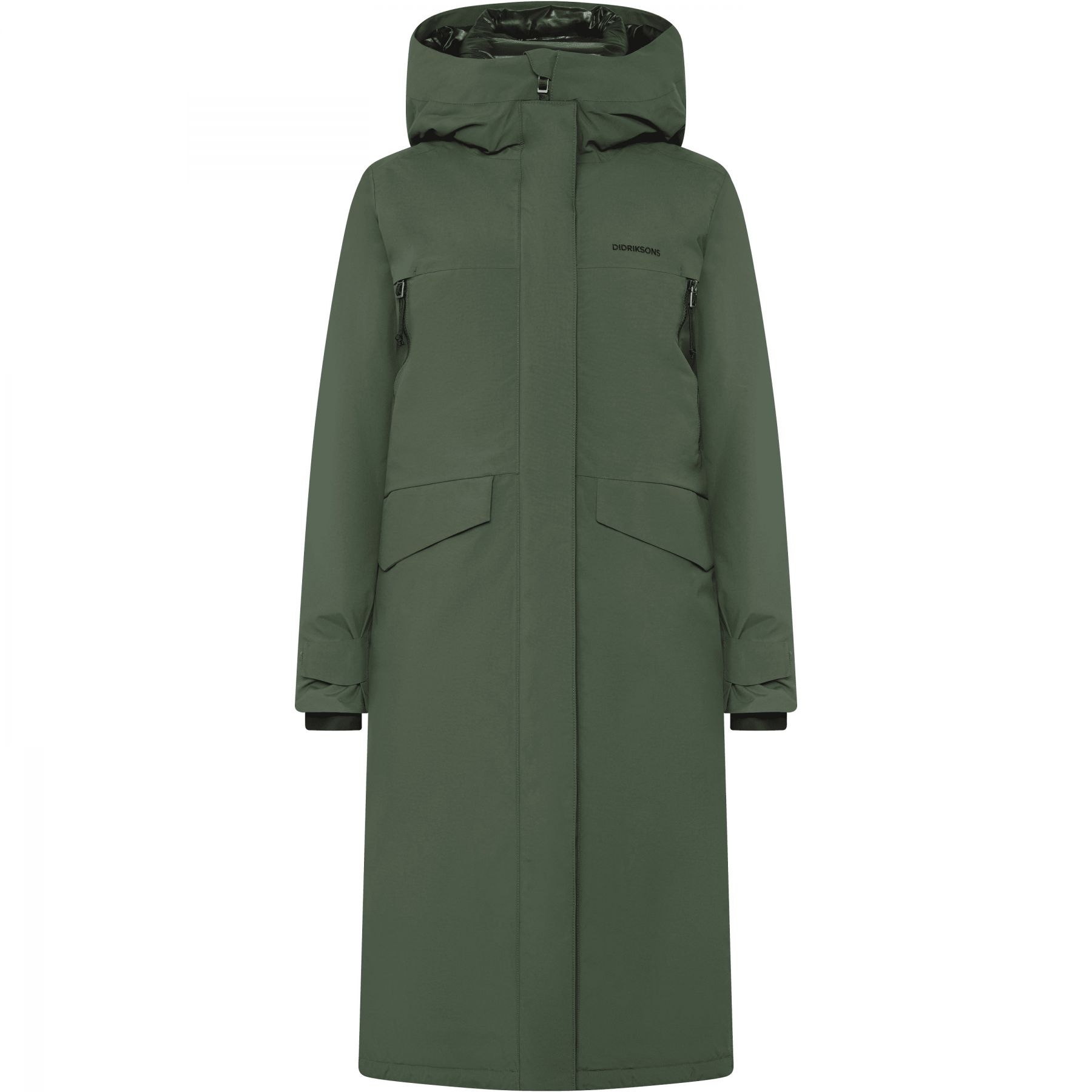 Didriksons Neja Long, parka, dame, mørkegrøn billede