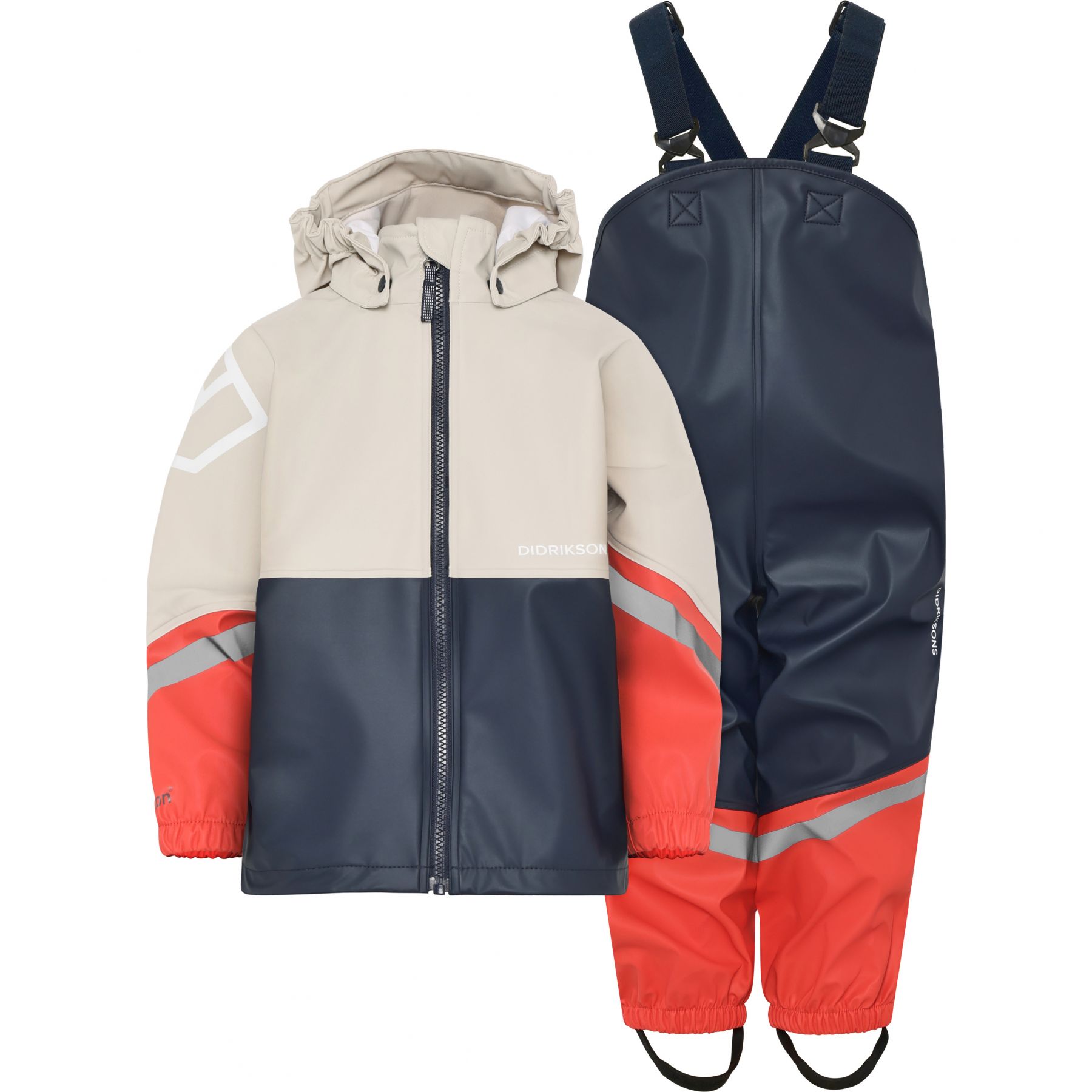 Didriksons Waterman, regnsæt, junior, beige/mørkeblå billede