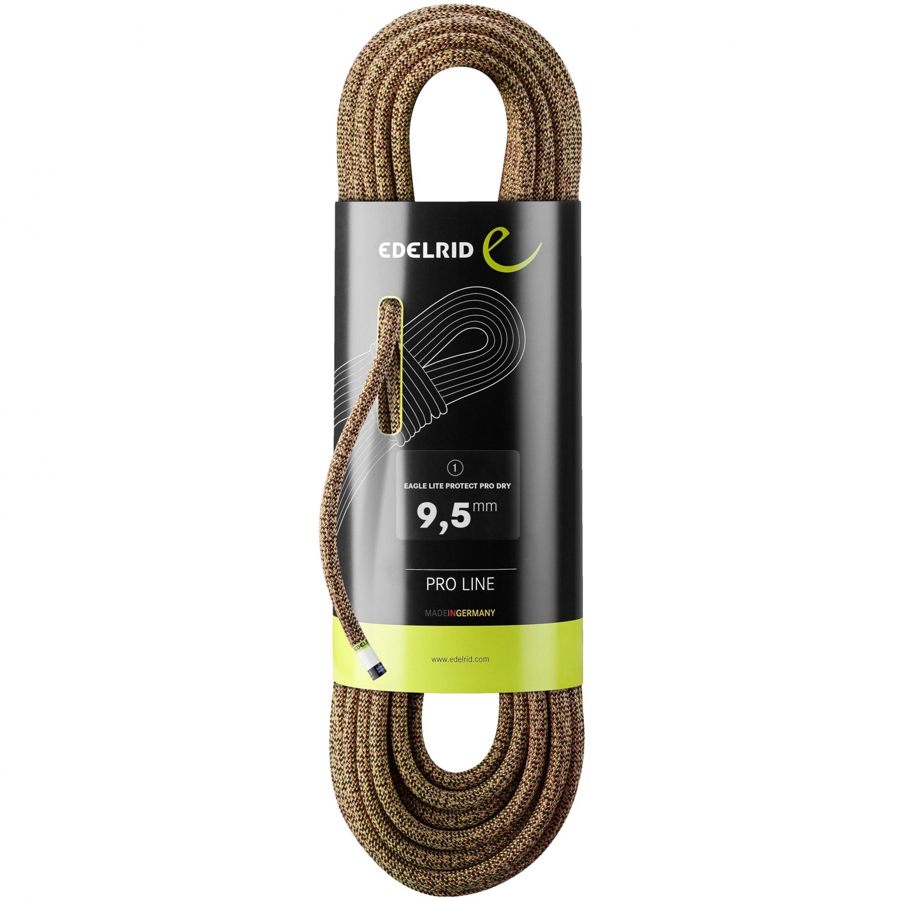 Edelrid Eagle Lite Protect Pro Dry 9,5mm, klatretov, grøn/rød billede