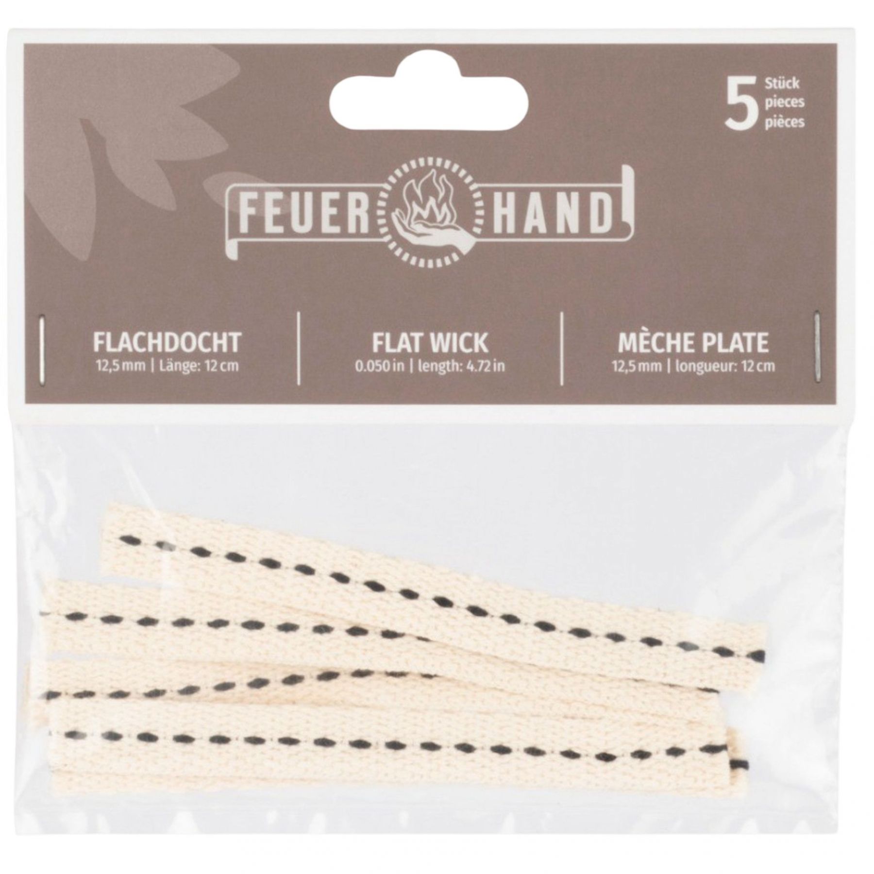 Feuerhand Flat Wick 12 cm for 276, Væge, 5 stk.