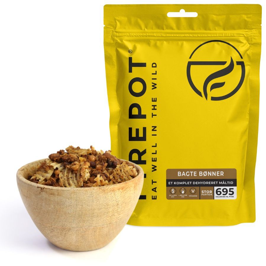 Firepot Bagte Bønner, frysetørret mad, XL billede