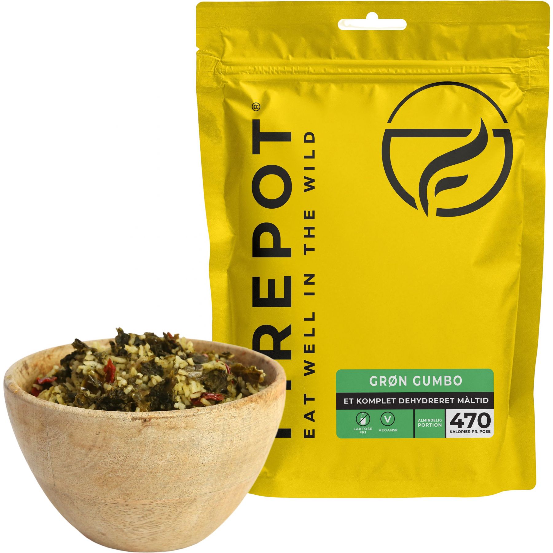 Firepot Grøn Gumbo, frysetørret mad, Reg billede