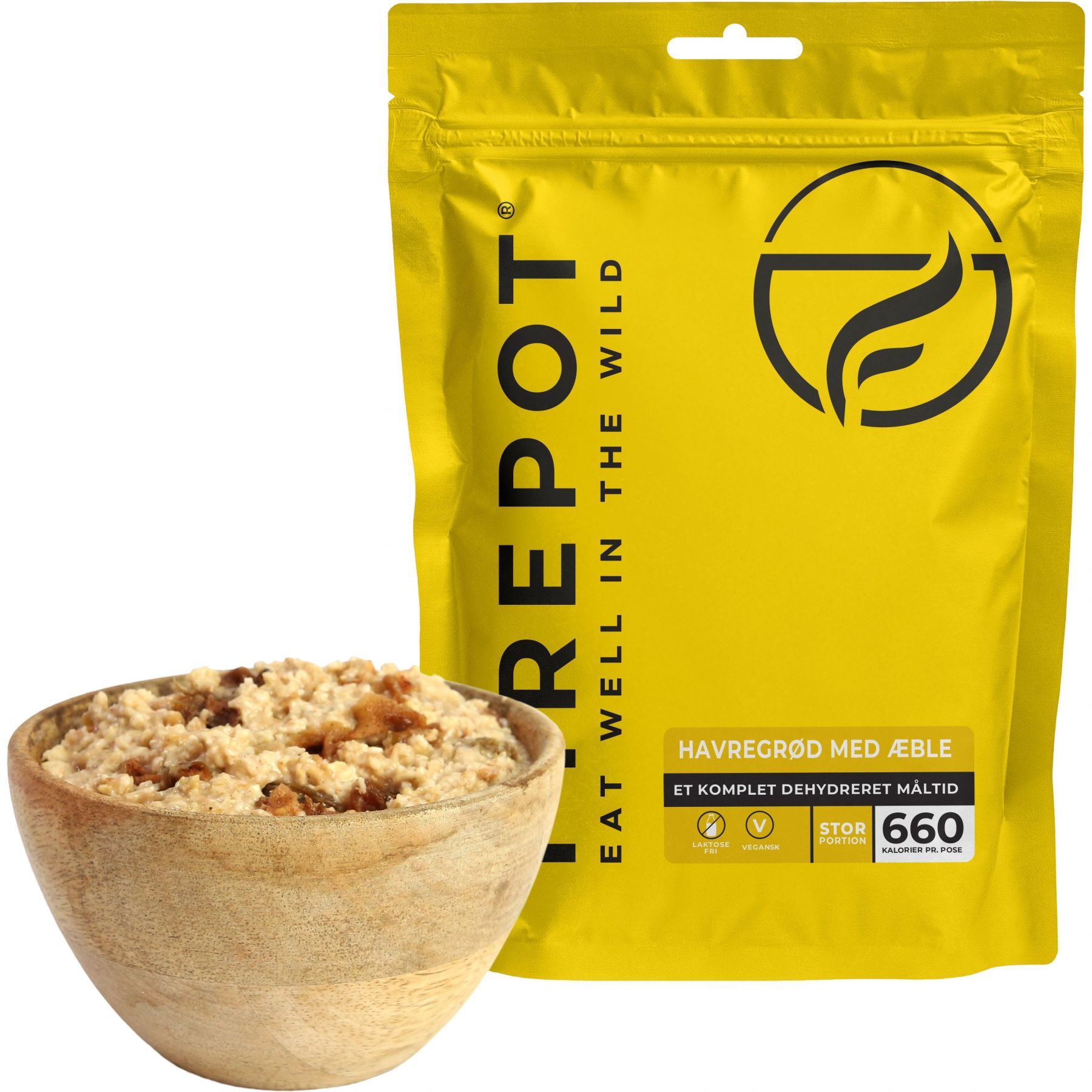 Firepot Havregrød med Æble, frysetørret mad, XL billede