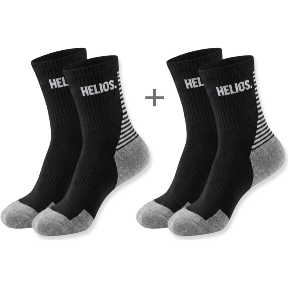HELIOS Coolmax, løbestrømper, 2 par, sort
