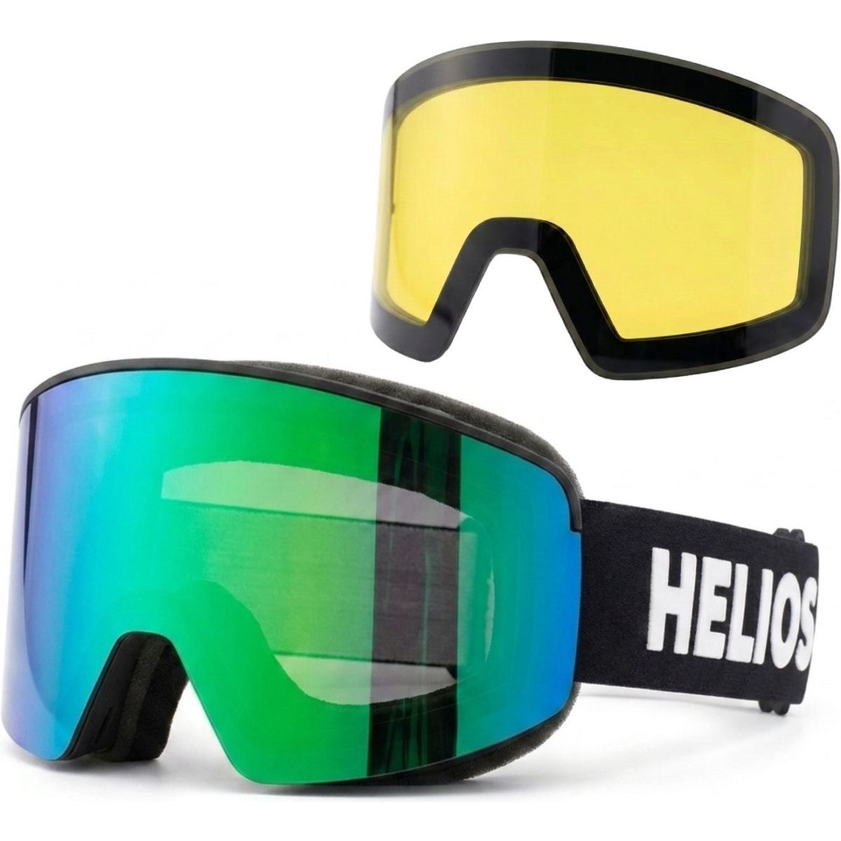 Produktfoto: Helios View Magnet, skibriller, sort/grøn