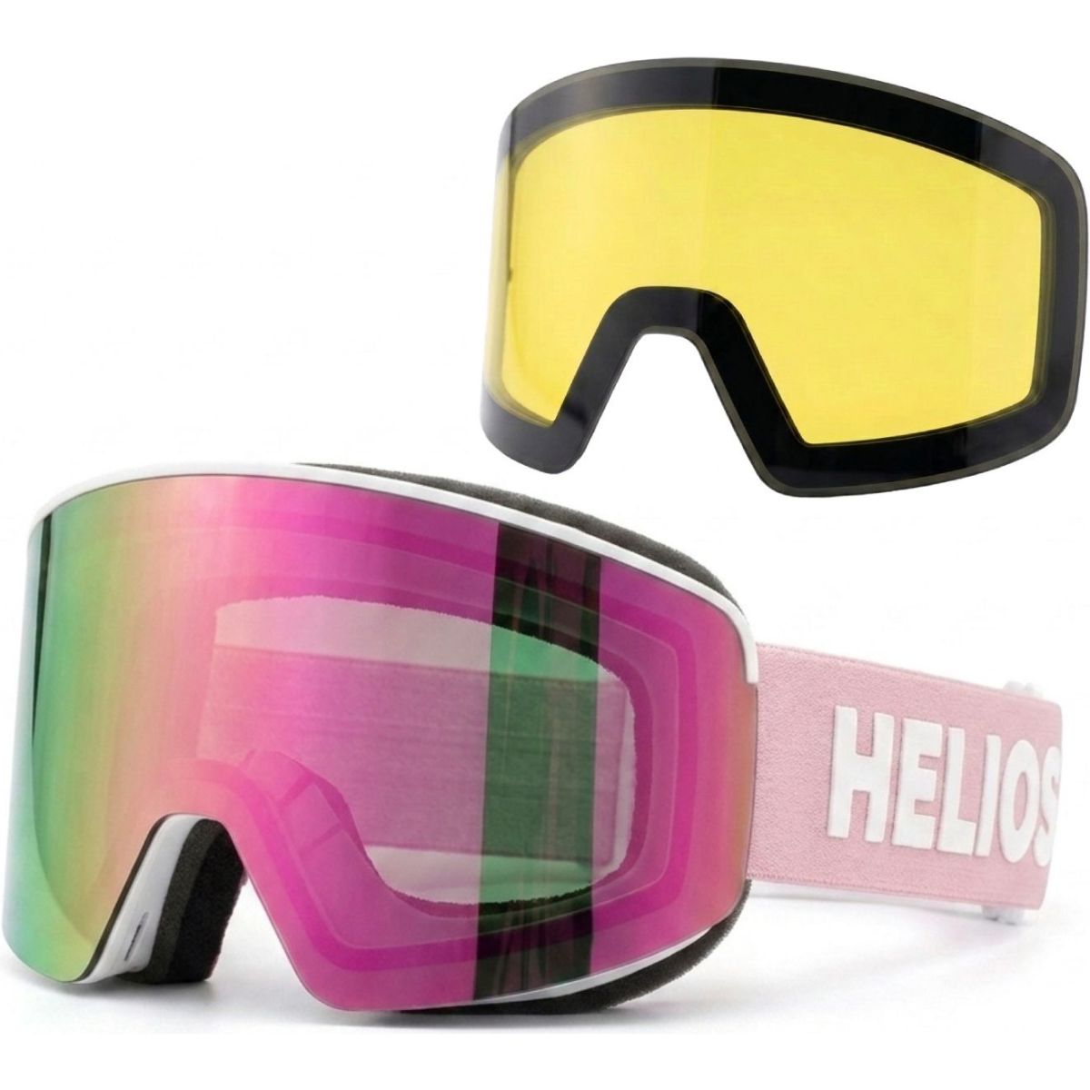 Helios View Magnet, skibriller, hvid/pink