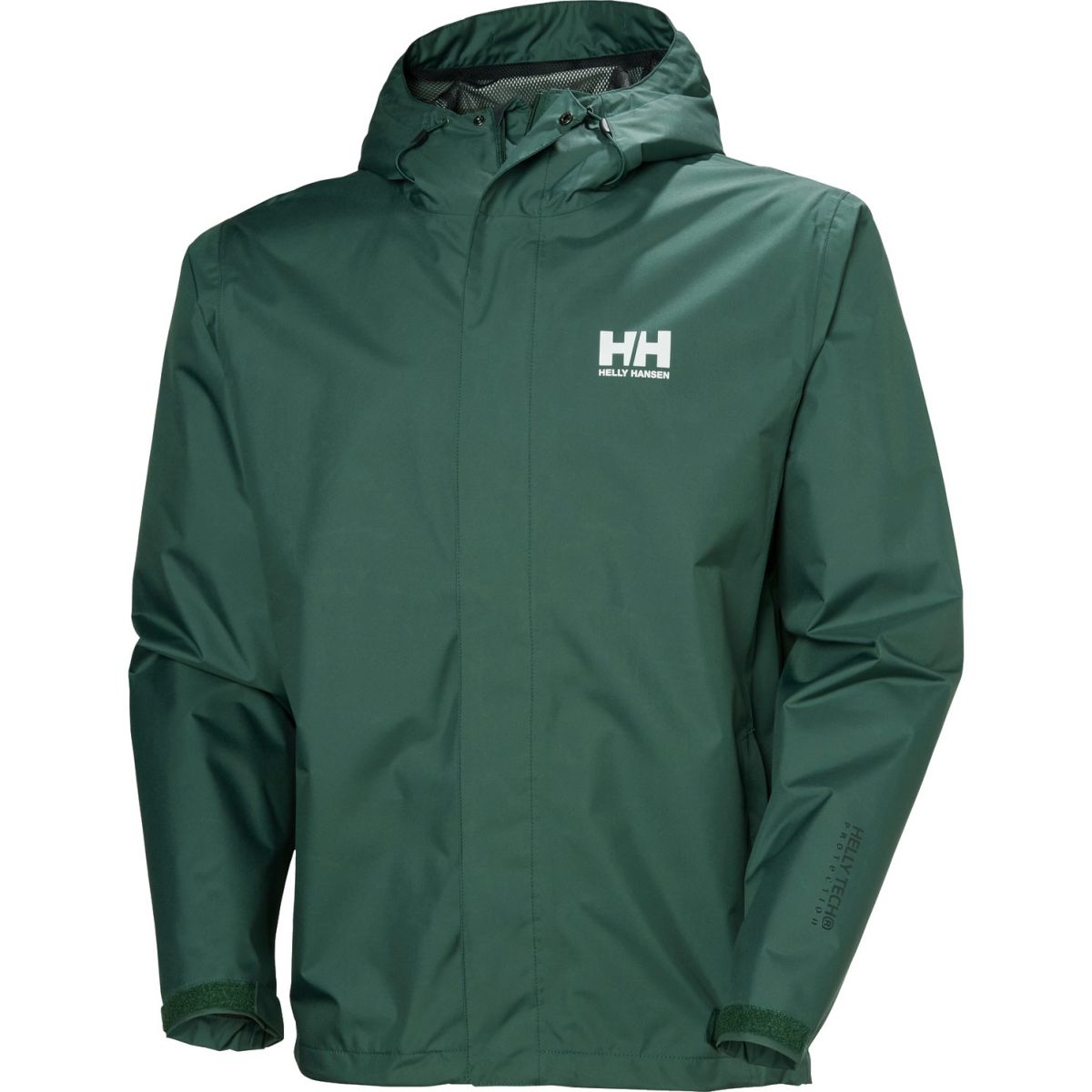 Helly Hansen Seven J, regnjakke, herre, mørkegrøn billede