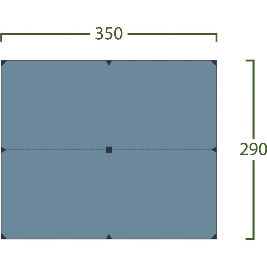 Helsport Bitihorn Superlight Tarp 3,5×2,9m, blå