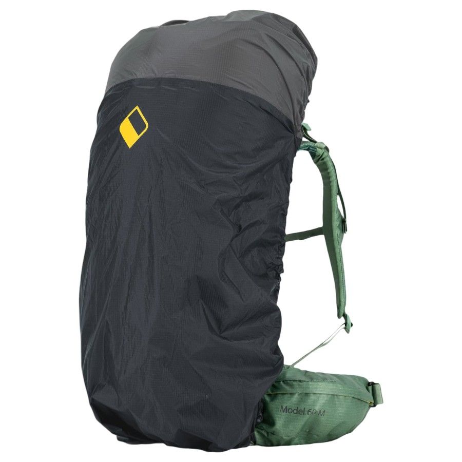 Helsport Trek Pro (S/M) Rain Cover, Dark Shadow / Sunset Yellow, OS, regnslag, grå billede
