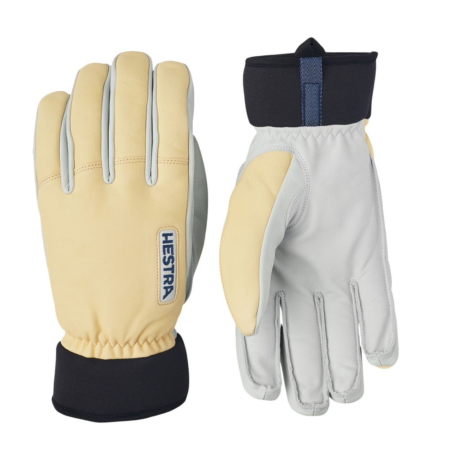 Hestra Army Leather Wool Terry, skihandsker, herre, gul billede