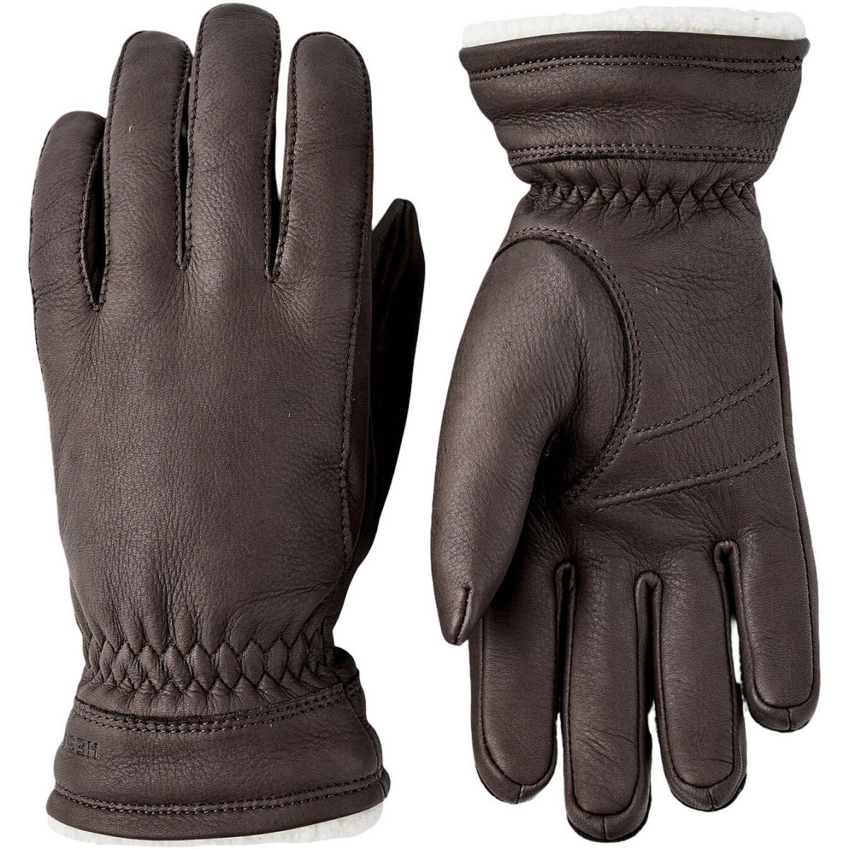 Hestra Buvika Deerskin, handsker, dame, mørkebrun billede