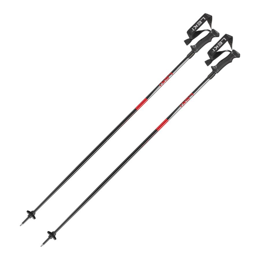 Leki Hot Shot, skistave, sort/rød billede