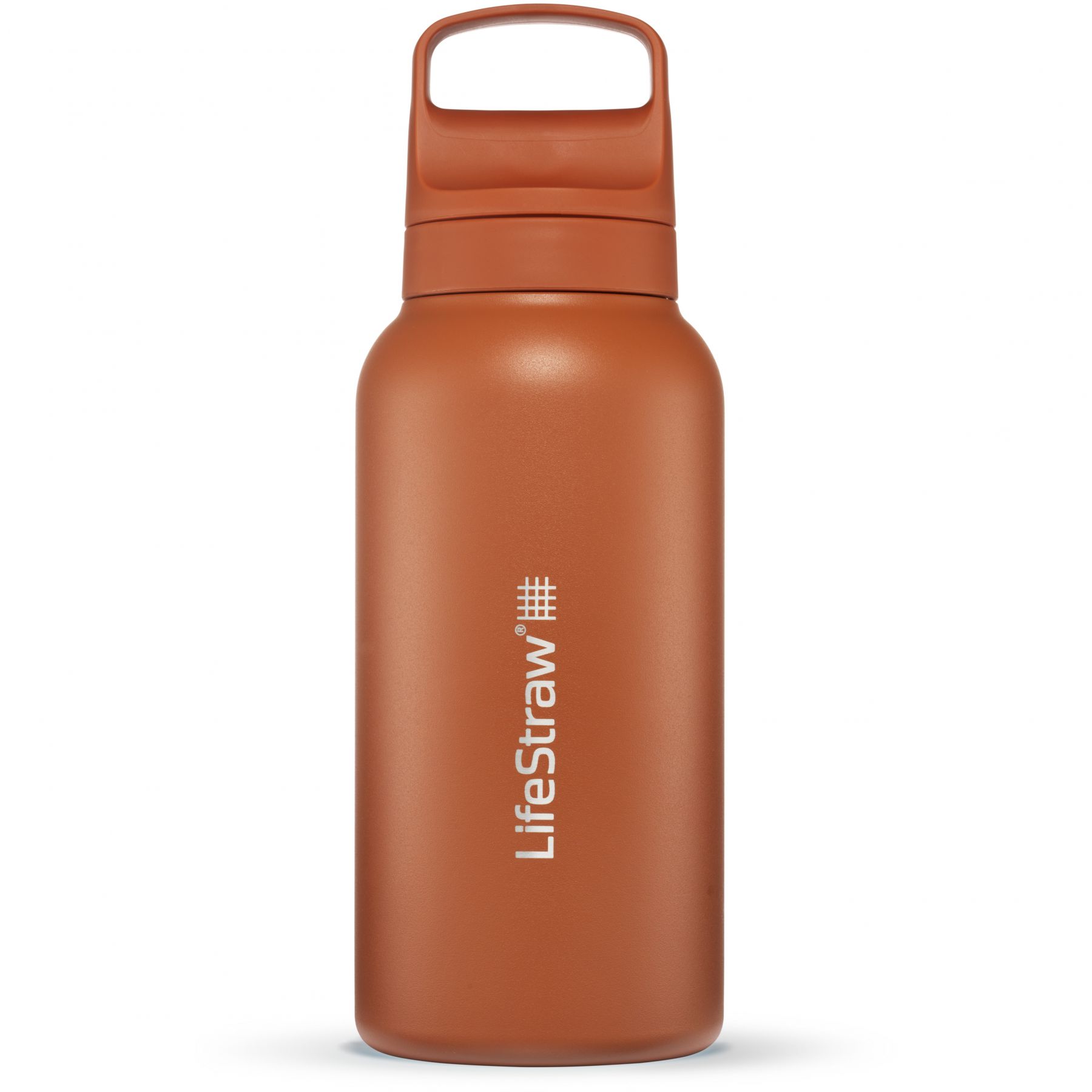 LifeStraw Go 2.0 Stainless Steel Water Filter Bottle 1L, Orange billede