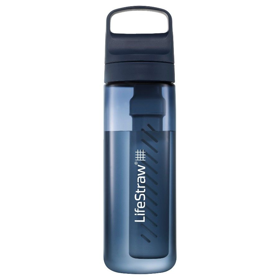 Lifestraw Go 2.0 Water Filter Bottle, Aegan Sea, 650 ML, mørkeblå billede