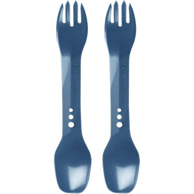 Lifeventure Ellipse Spork, 2-pack, Navy Blue - Bestik