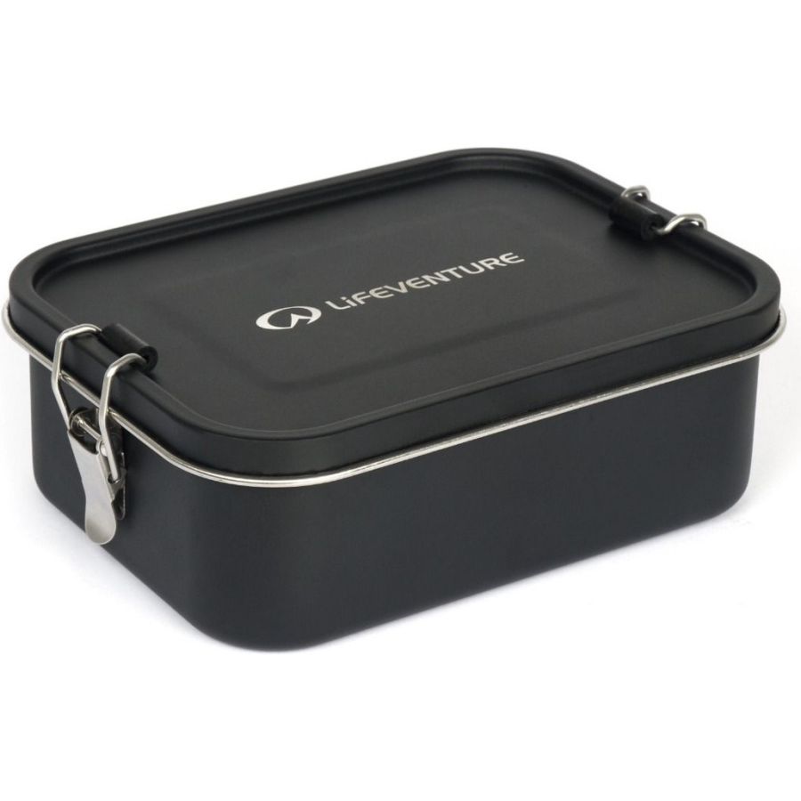 Lifeventure Stainless Steel Lunch Box / madkasse-black - Madlaving