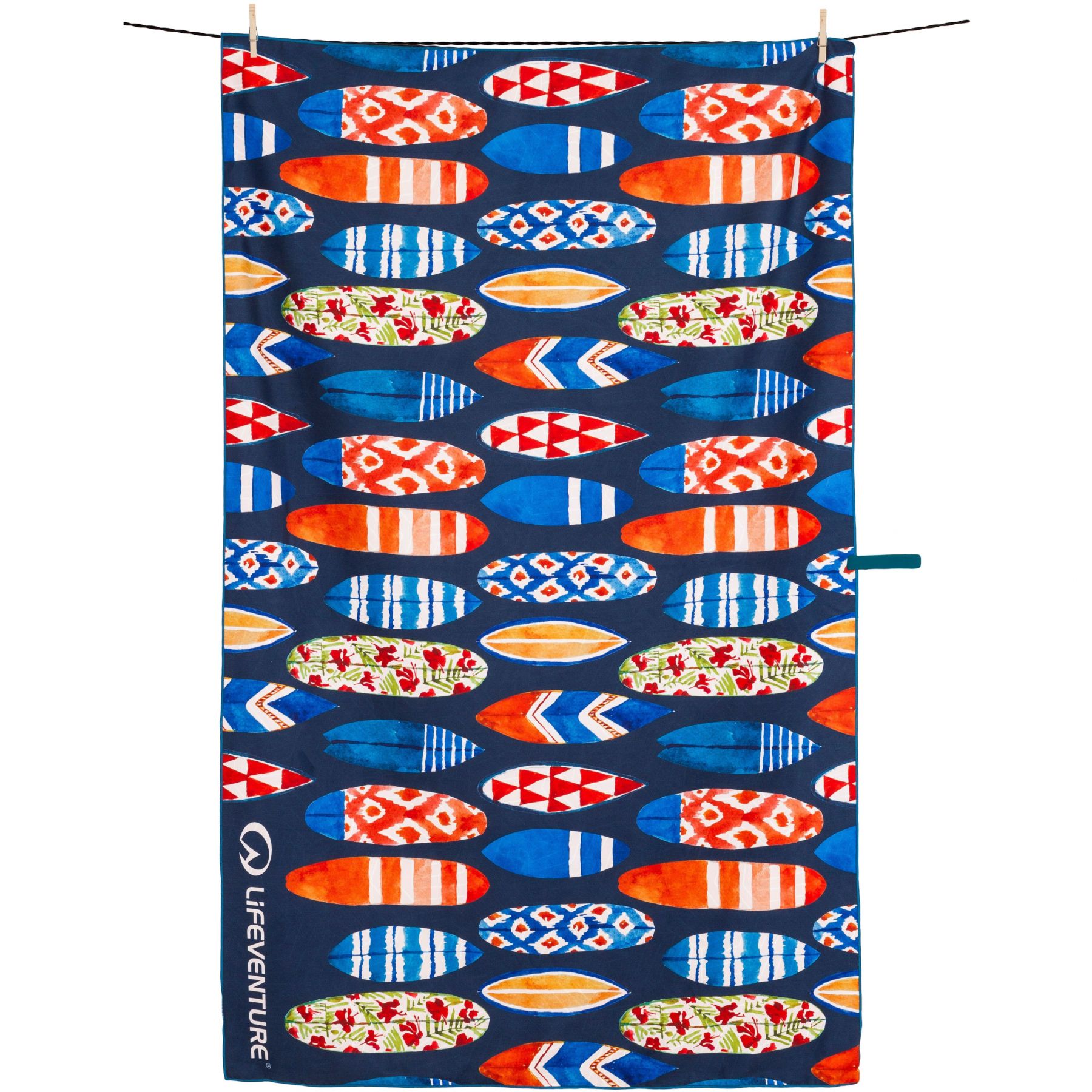 Lifeventure Trek Towel i Genanvendt SoftFibre, surfboard billede