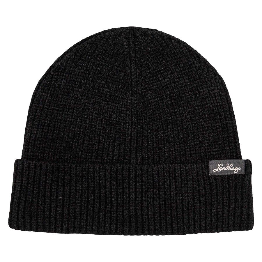 Lundhags Core Ribbed Beanie, hue, sort billede