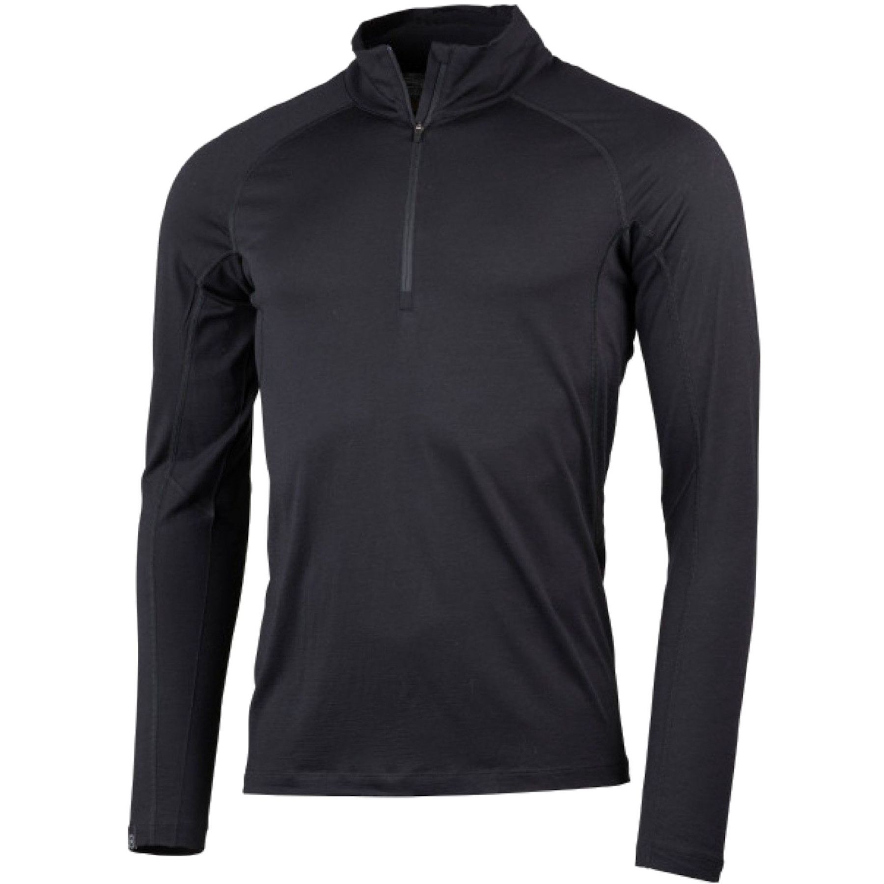 Lundhags Gimmer Merino Lt Ms 1/2 Zip, mellemlag, herre, sort billede