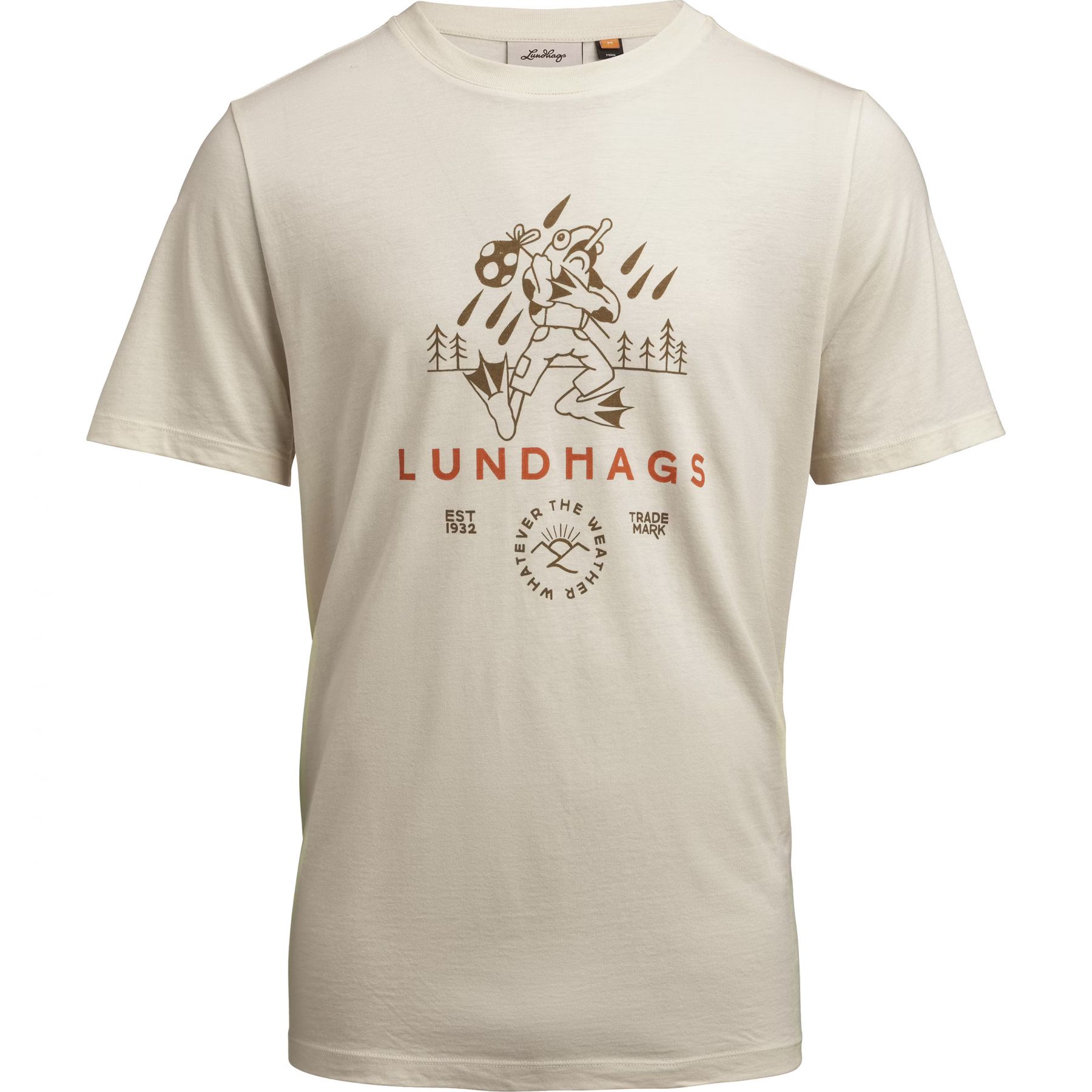 Lundhags Järpen Printed T-shirt M, t-shirt, herre, hvid