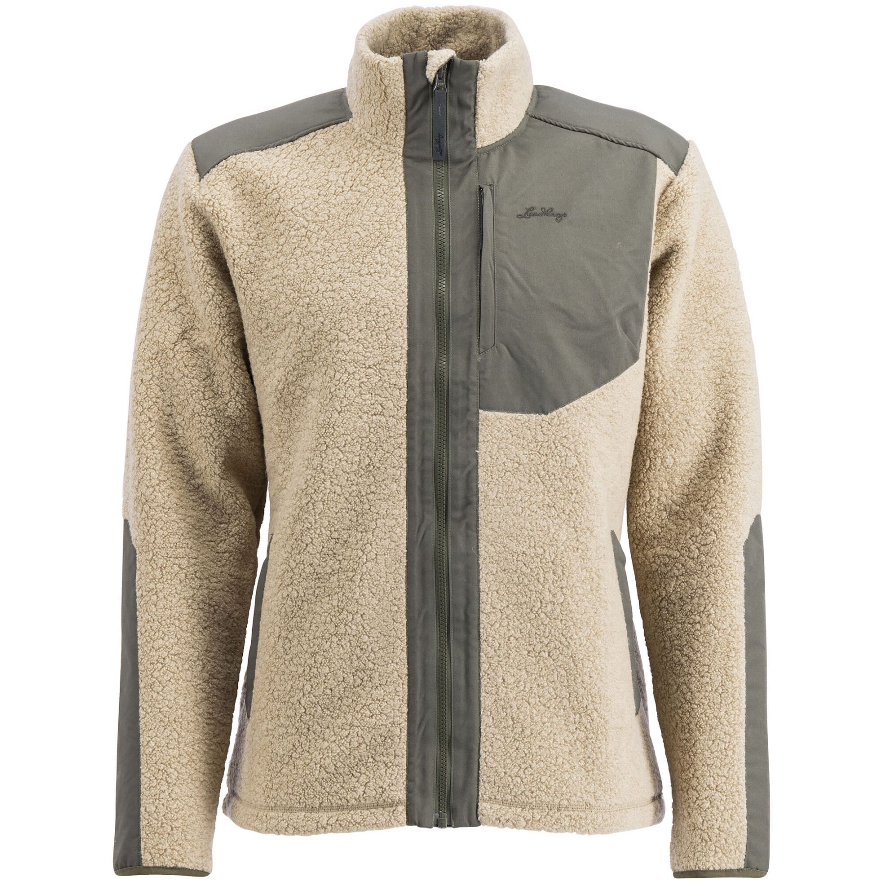 Lundhags Saruk Wool Pile Mid Full Zip M, mellemlag, beige billede