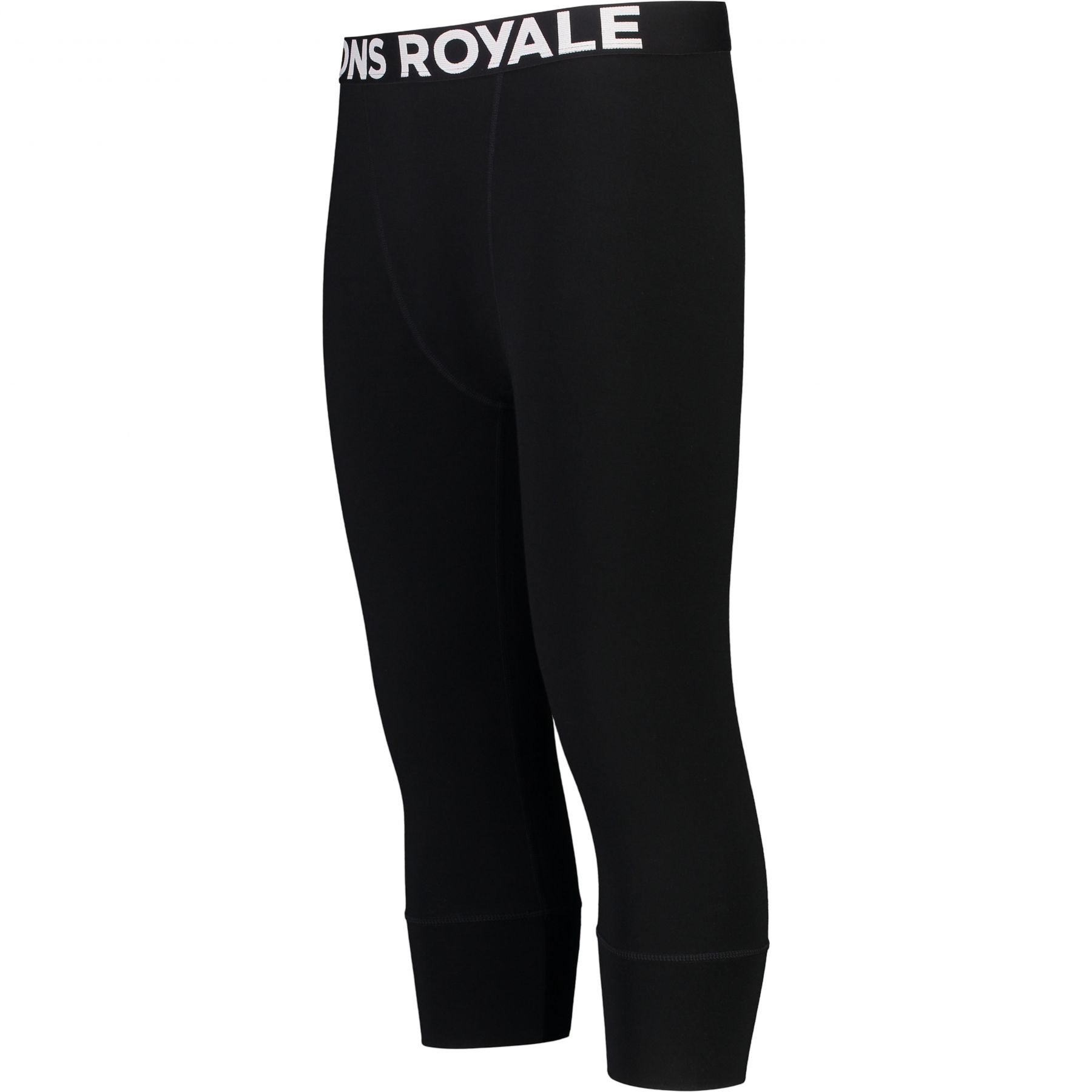 Mons Royale Cascade Merino Base Layer 3/4, skiunderbukser, herre, sort billede
