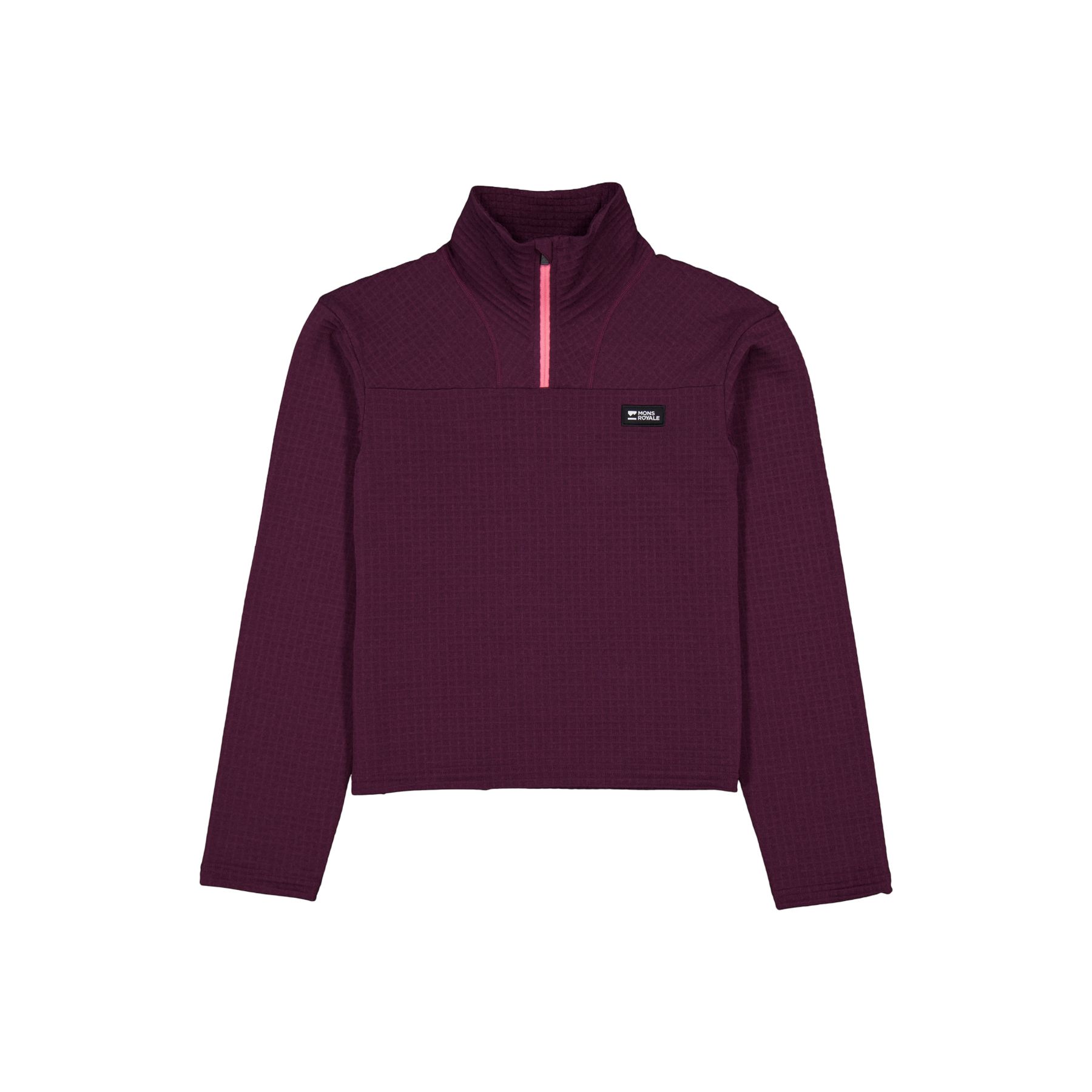 Mons Royale Offgrid Merino Fleece Long Sleeve, fleecetrøje, dame, lilla