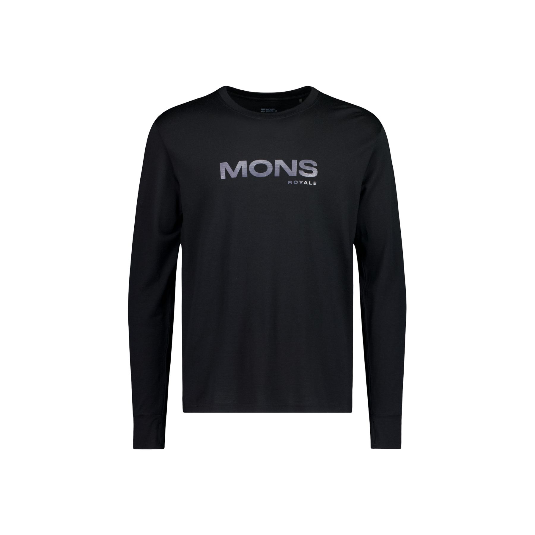 Mons Royale Yotei Merino Classic Long Sleeve, skiundertrøje, herre, sort