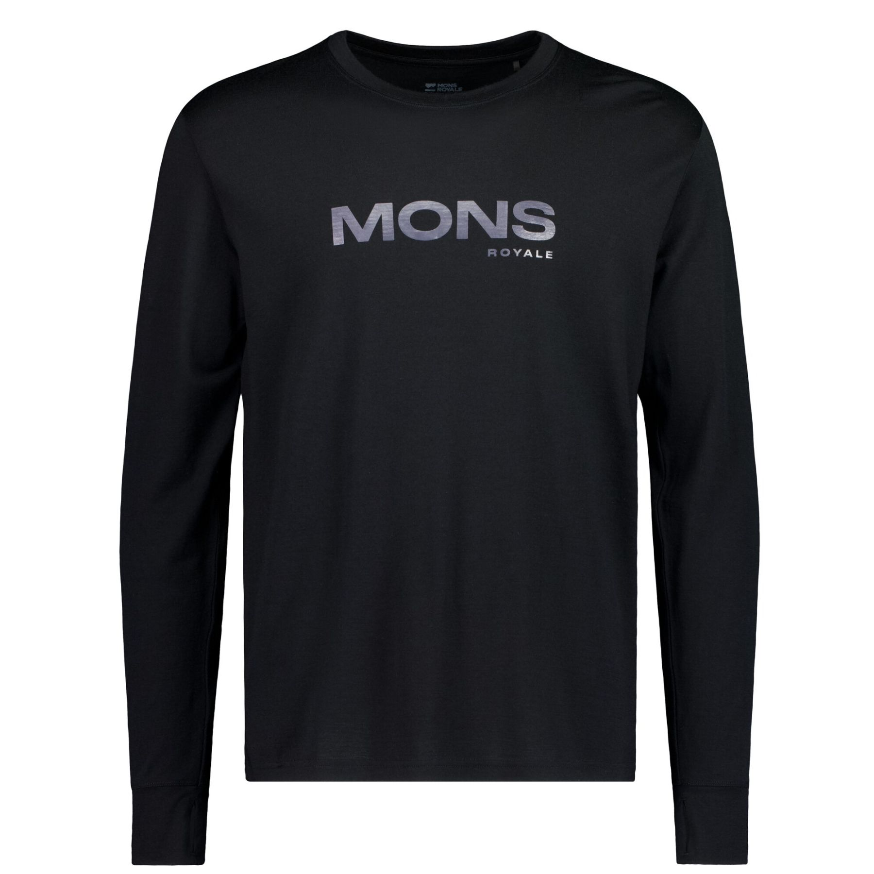 Mons Royale Yotei Merino Classic Long Sleeve, skiundertrøje, herre, sort