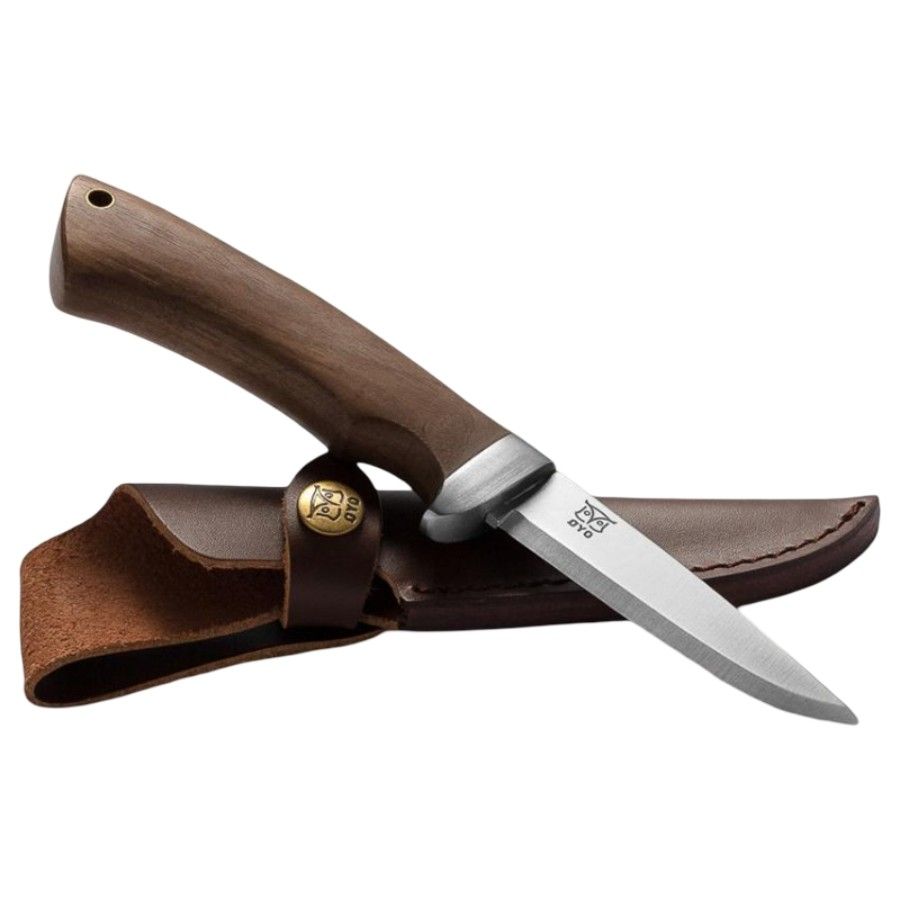 Oyo Dovre Knife W/ Leather Sheath, vandre kniv, brun billede