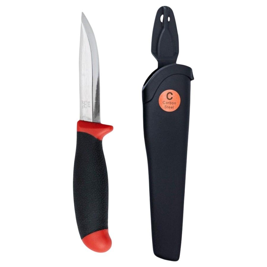 Oyo Knife In Carbon Steel W/Sheat, kniv, rød billede