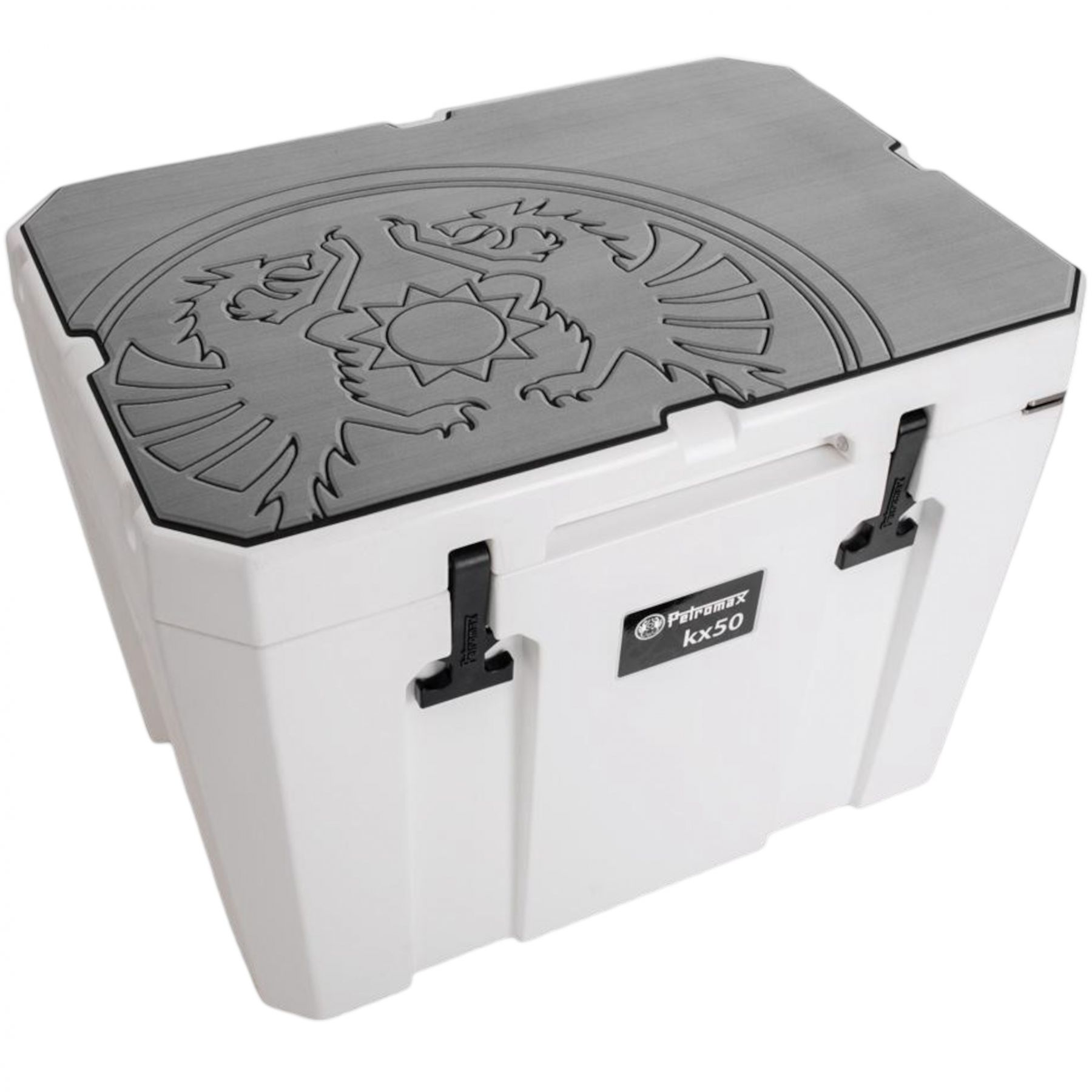 Petromax Adhesive Pad for Cool Box kx50, Selvklæbende Pude til Køleboks, Grå Logo