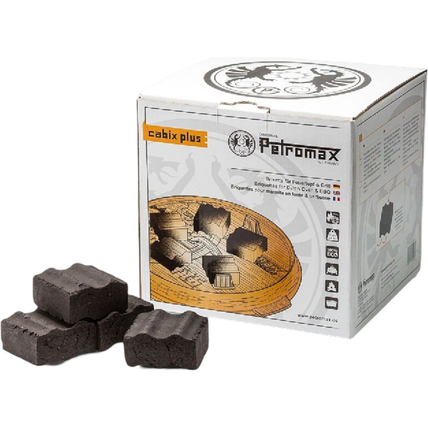 Petromax Cabix Plus Briketter til Dutch Oven, sort