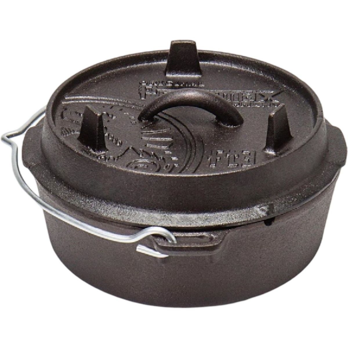 Petromax Dutch Oven FT3, flat, Støbejernsgryde, sort