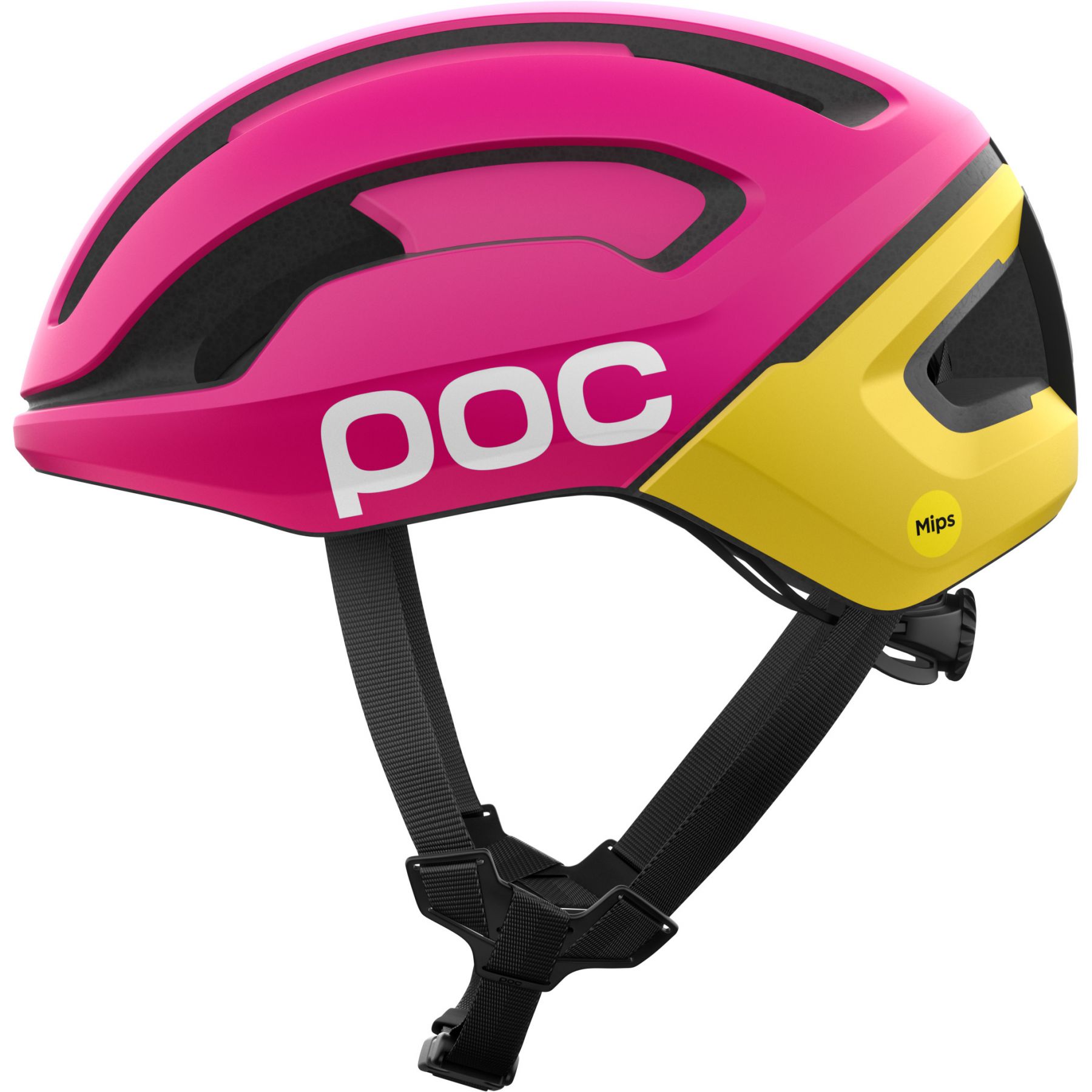 POC Omne Air MIPS, cykelhjelm, rhos red matt/citrine yellow matt billede