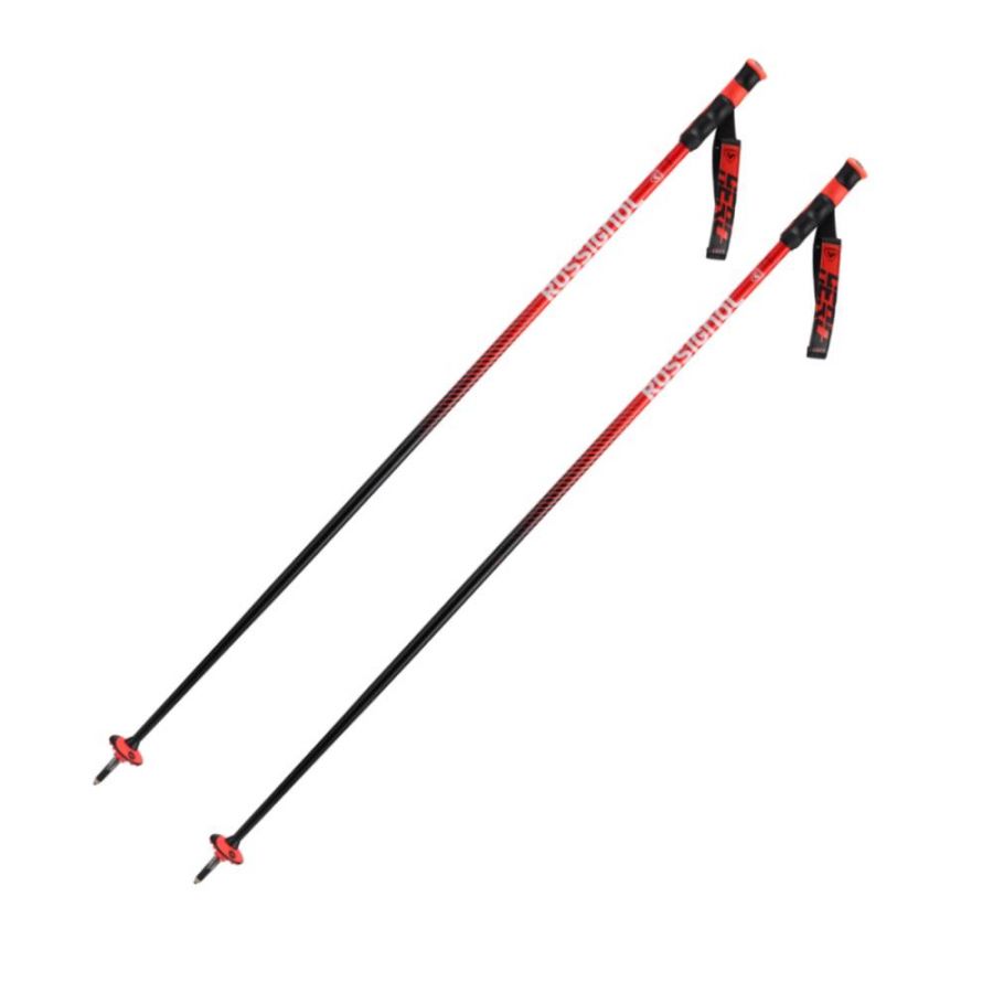 Rossignol Hero SL, skistave, sølv/rød billede