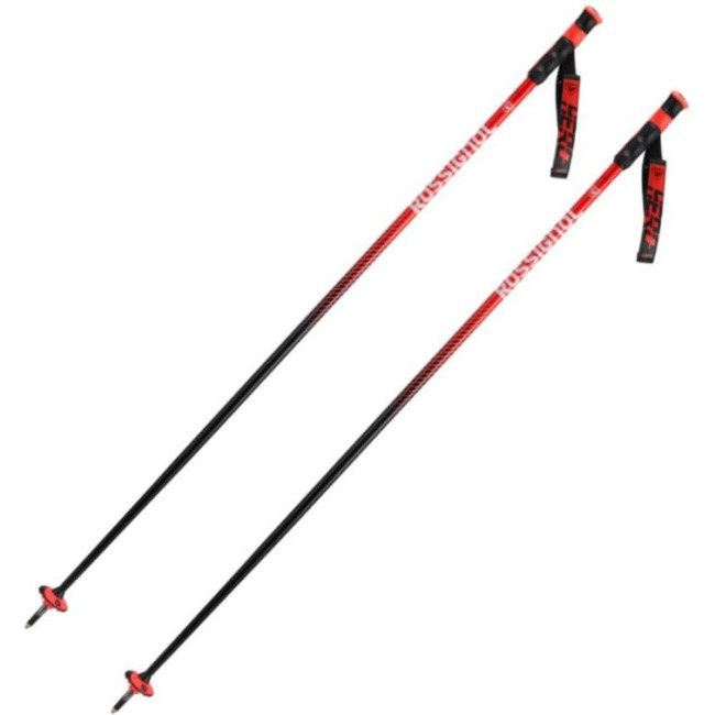 Rossignol Hero SL, skistave, sølv/rød