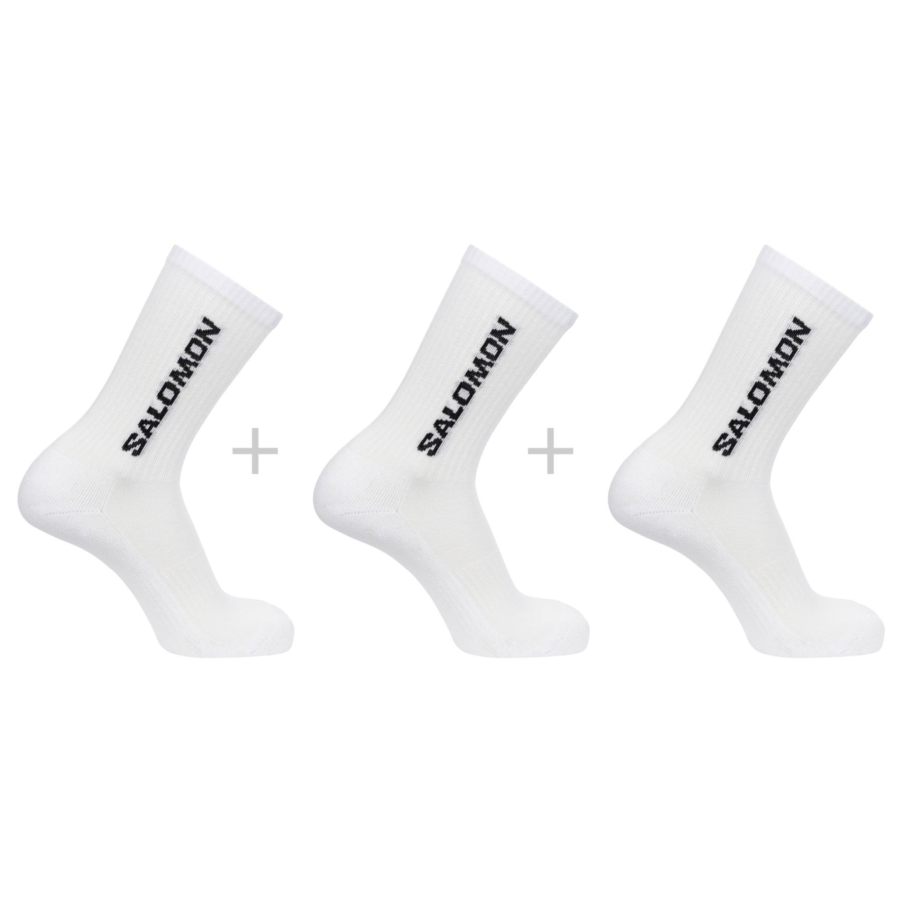 Salomon Everyday Crew, sokker, 3-pak, hvid