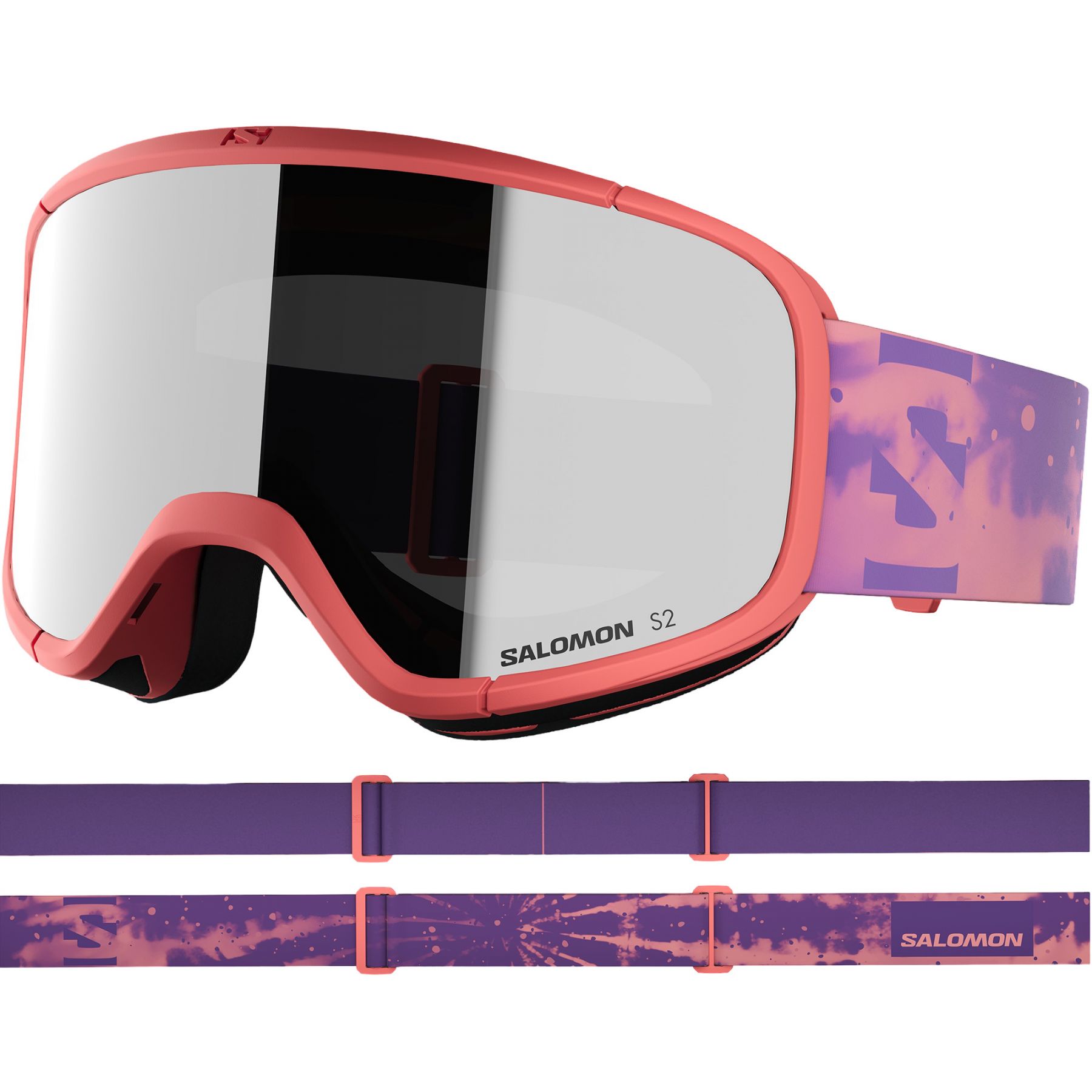Salomon Lumi, skibriller, junior, lilla/pink