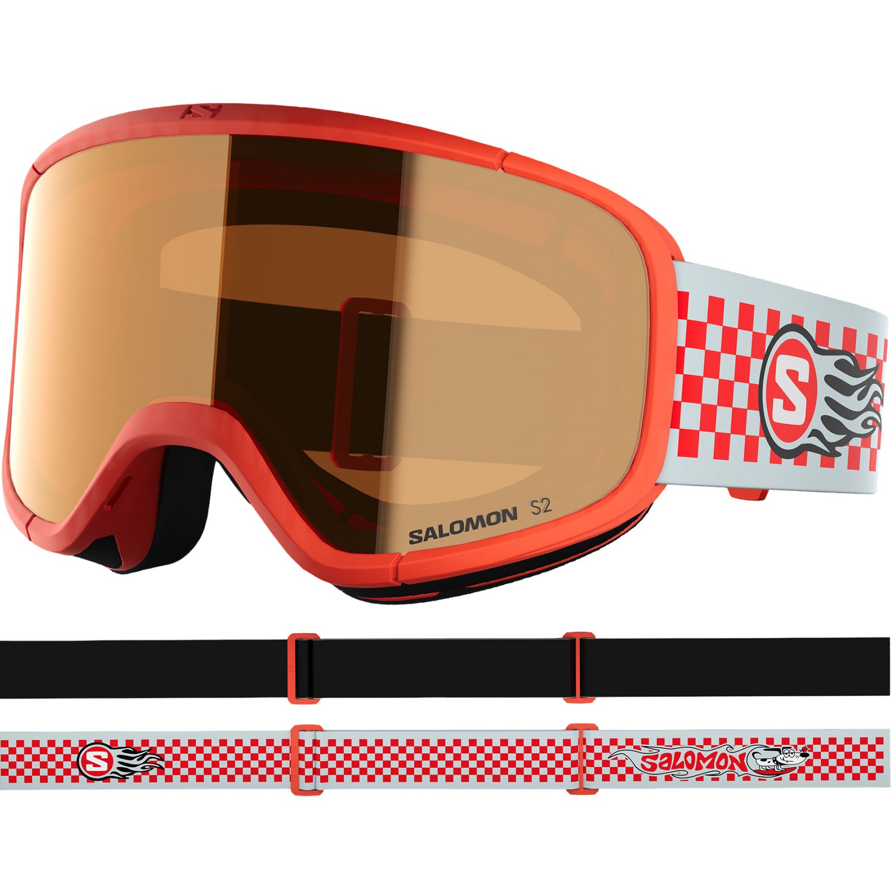 Salomon Rio, skibriller, junior, rød