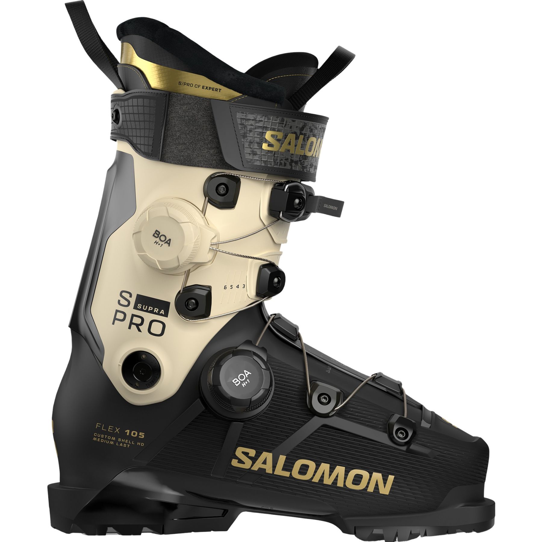 Salomon S/Pro Supra Dual Boa 105W, skistøvler, dame, sort/gul billede