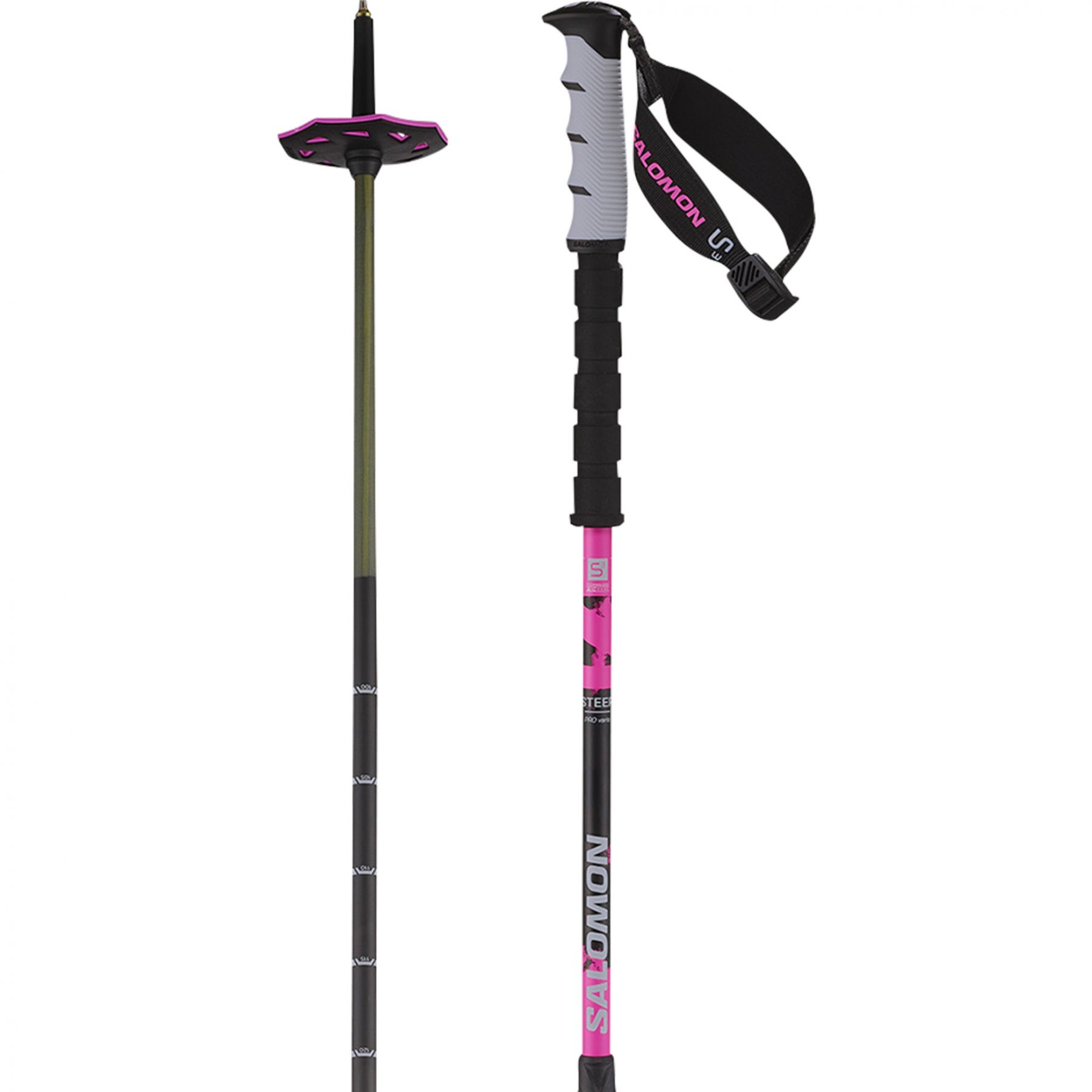 Salomon Steep Pro Vario S3, skistave, sort/pink billede