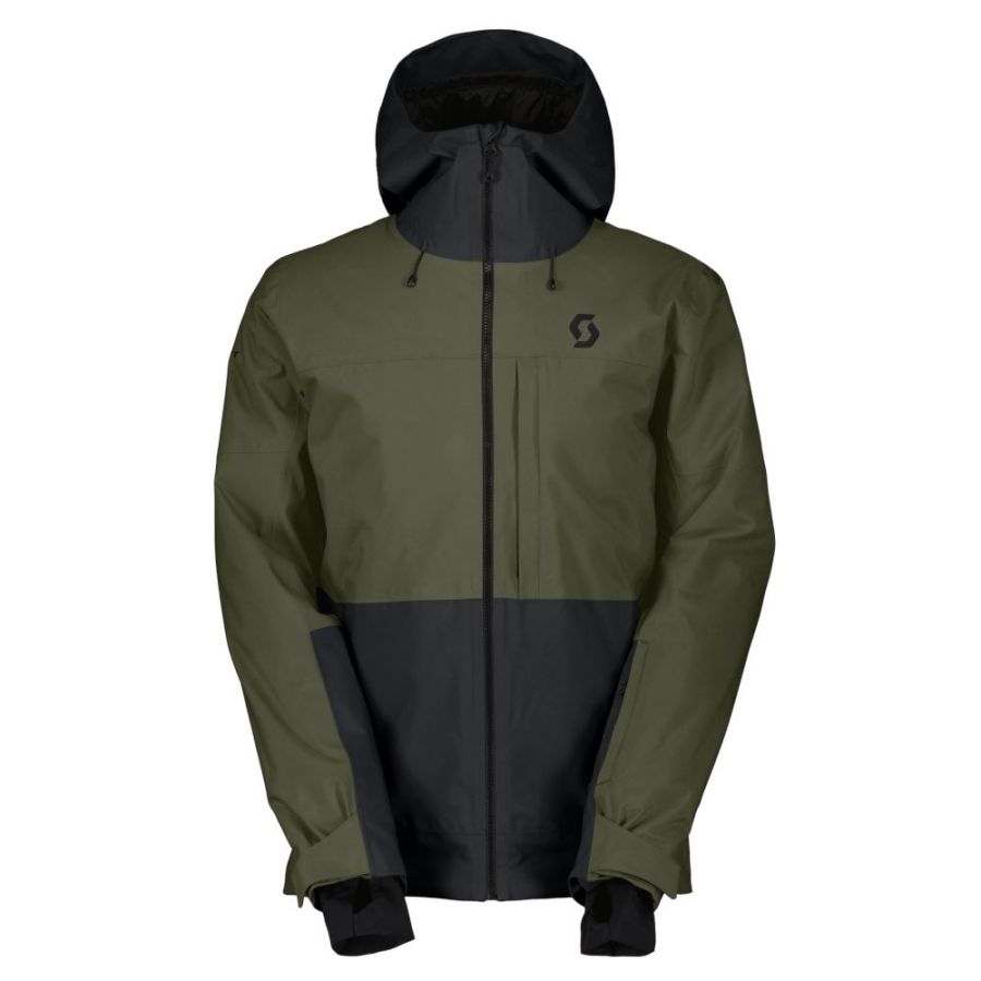 Scott Ultimate Dryo 10, skijakke, herre, mørkegrøn/sort billede