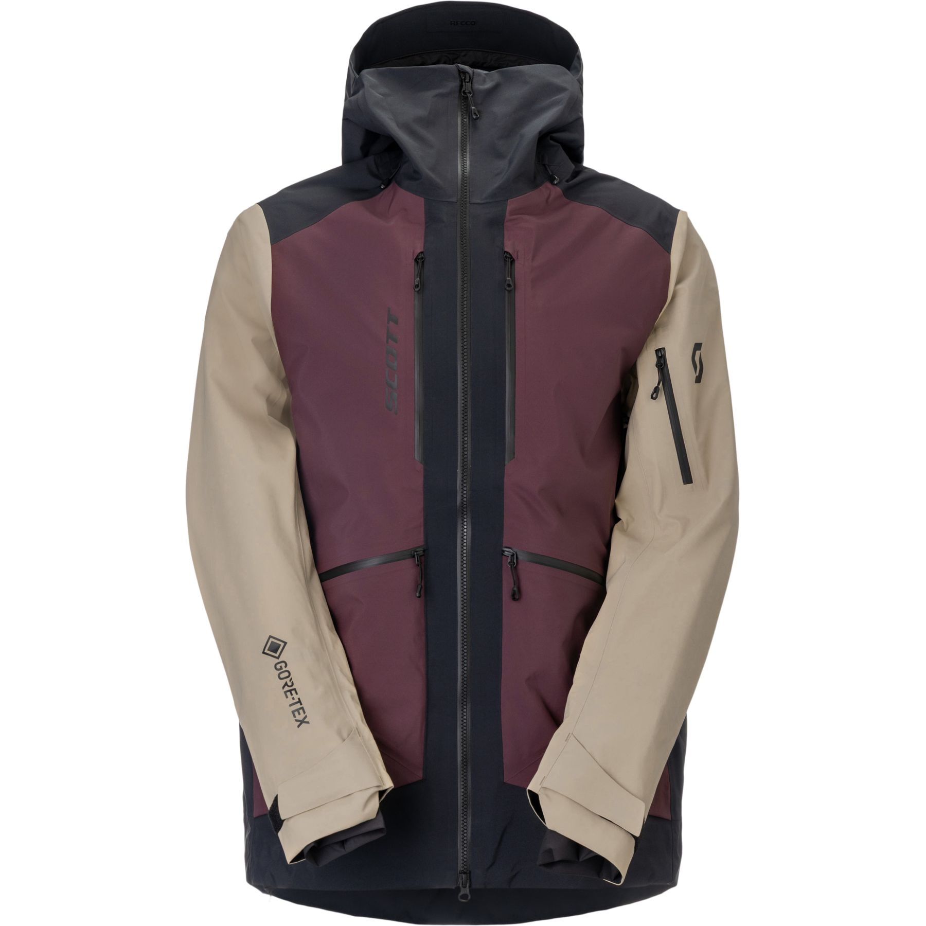 Scott Vertic GTX 3L, skaljakke, herre, bordeaux/beige