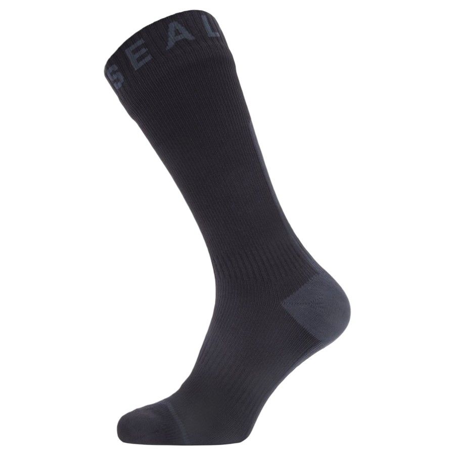 Sealskinz WP All Weather Mid Sock W. Hydrostop, strømper, sort/grå billede